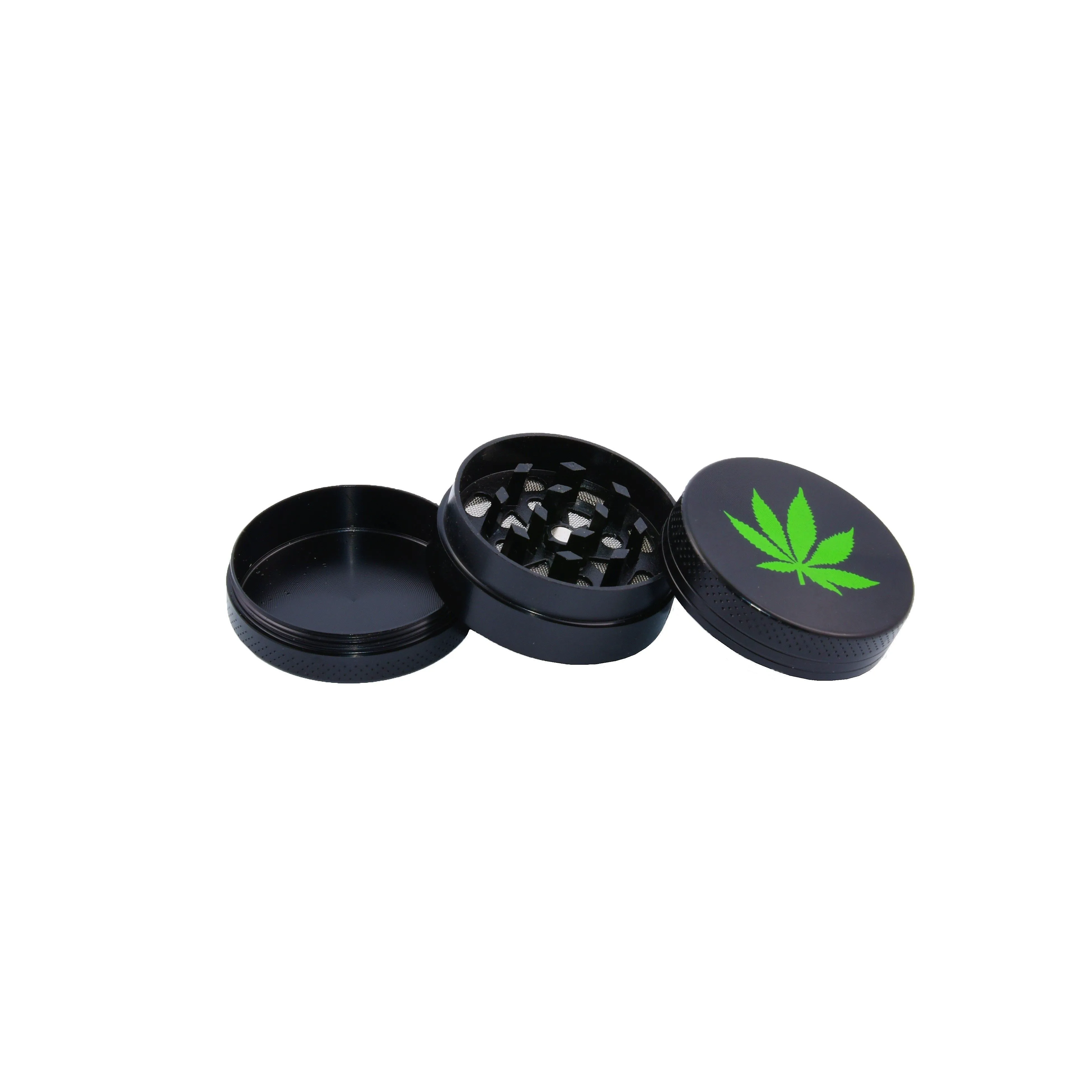 Aluminium Grinders Grass Leaf 3 Parts ( Art.nr.1591 )