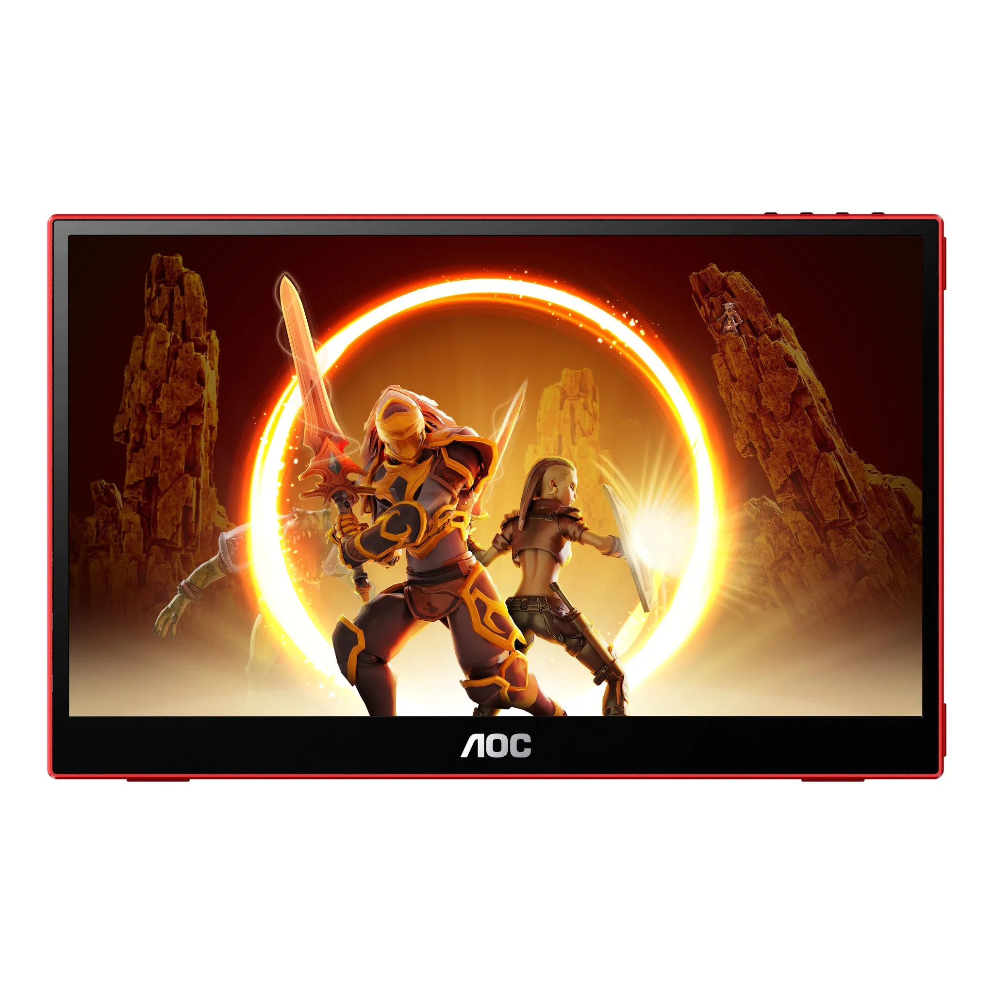 AOC Gaming 16G3 15.6" Full HD Portable Gaming Monitor - 144Hz, 4ms, IPS, AMD FreeSync, Speakers, Black and Red