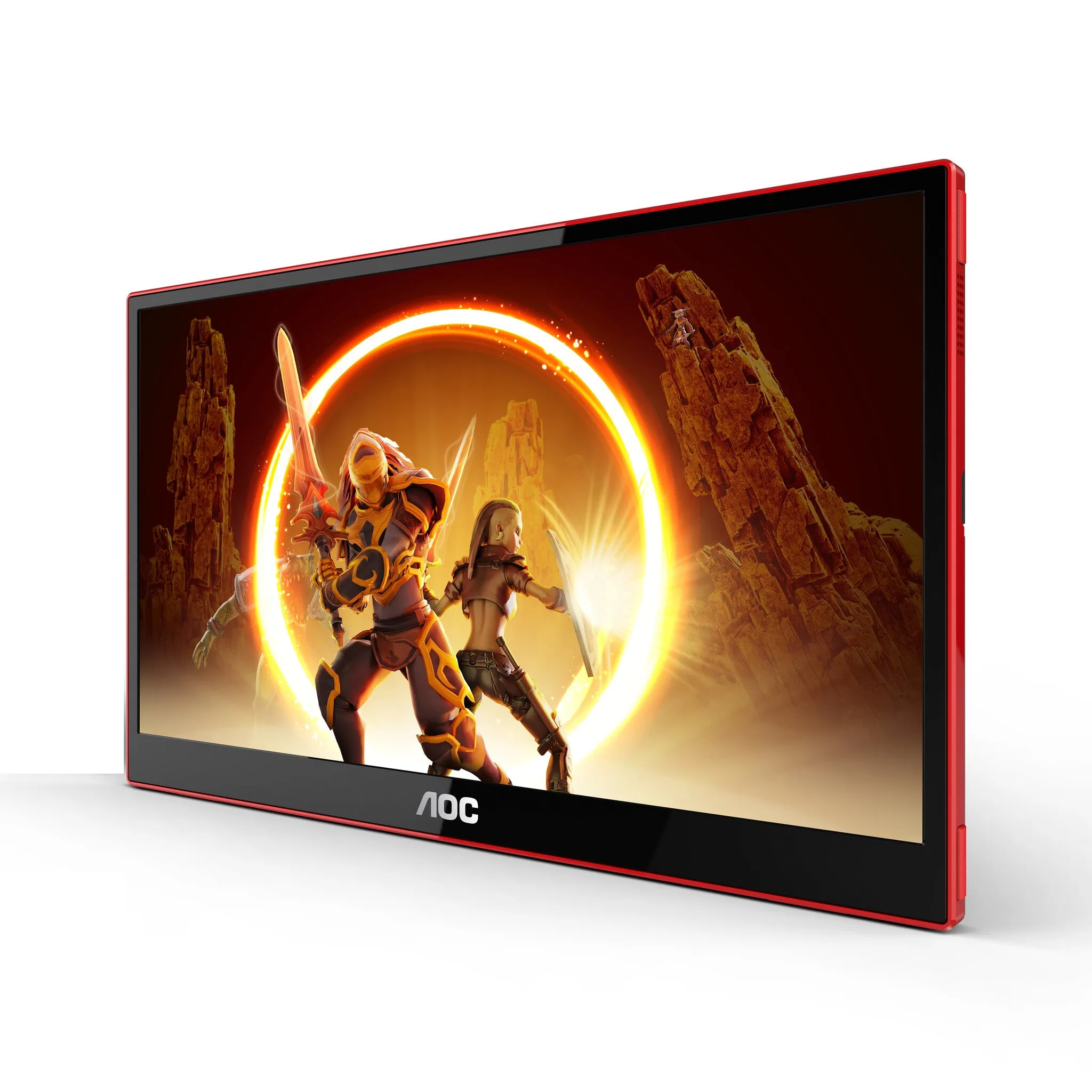 AOC Gaming 16G3 15.6" Full HD Portable Gaming Monitor - 144Hz, 4ms, IPS, AMD FreeSync, Speakers, Black and Red