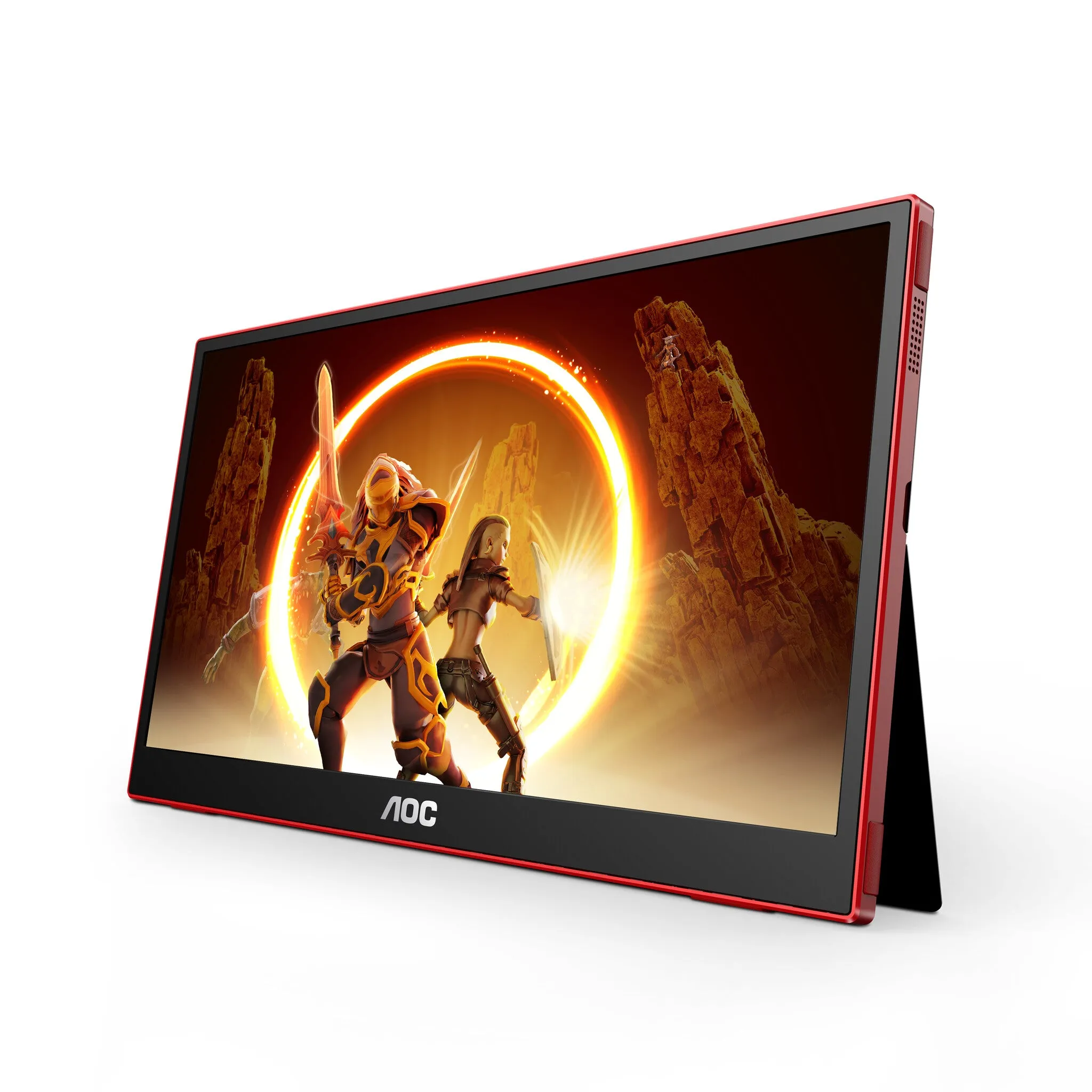 AOC Gaming 16G3 15.6" Full HD Portable Gaming Monitor - 144Hz, 4ms, IPS, AMD FreeSync, Speakers, Black and Red