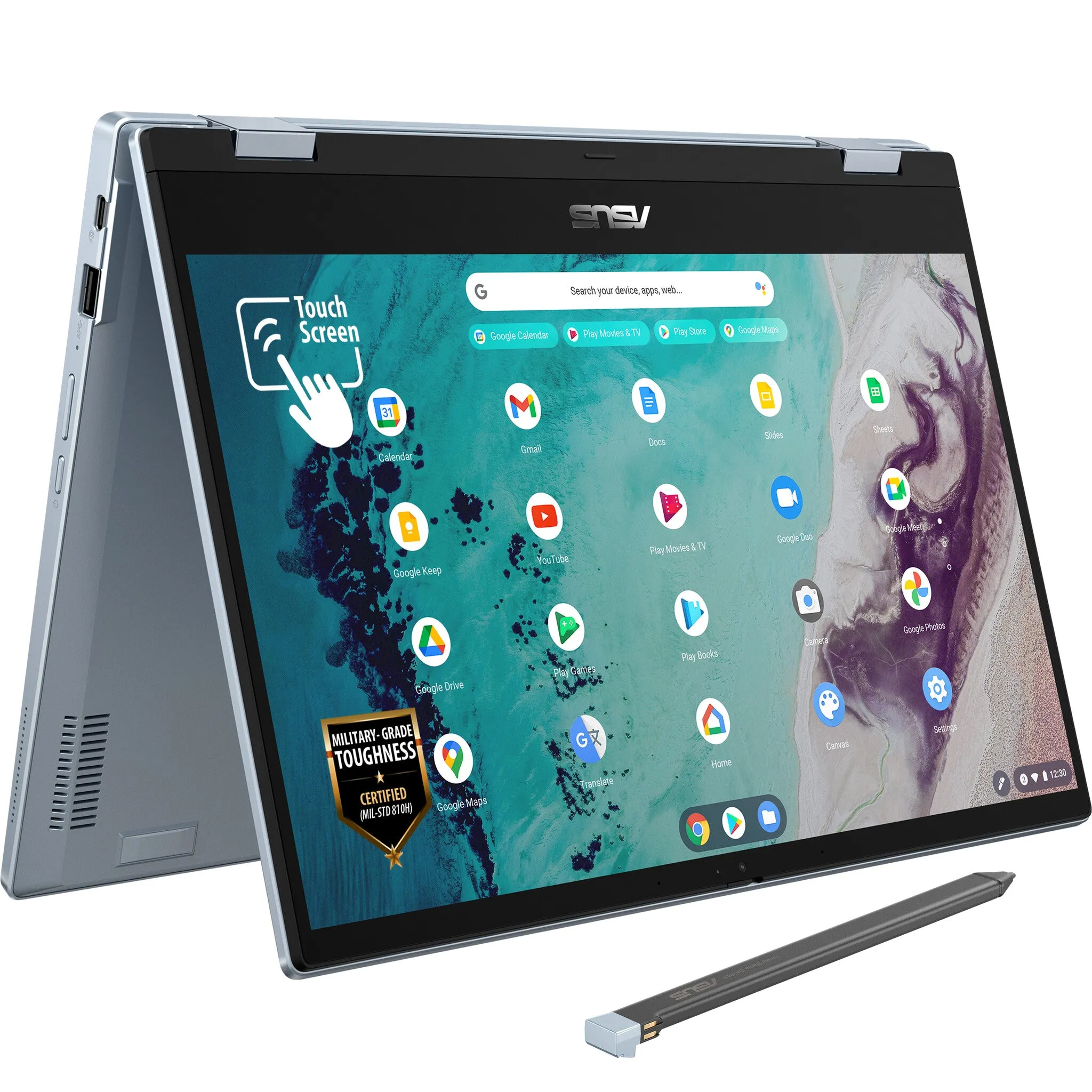 ASUS Chromebook Flip CX3 CB3400FMA-E10046 14" Chromebook - Intel Core i3-1110G4, 8GB RAM, 128GB SSD, Touchscreen, ChromeOS, Blue