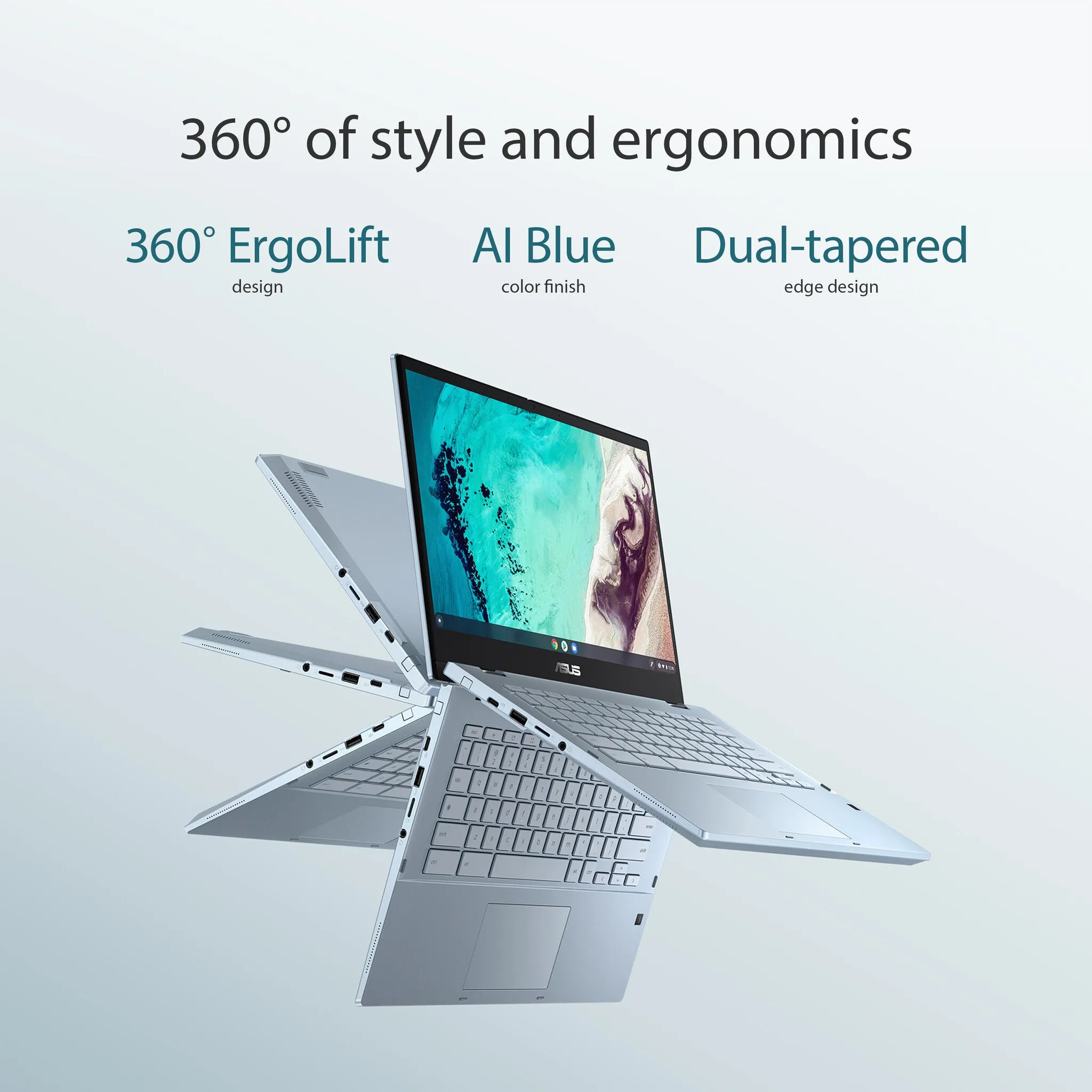 ASUS Chromebook Flip CX3 CB3400FMA-E10046 14" Chromebook - Intel Core i3-1110G4, 8GB RAM, 128GB SSD, Touchscreen, ChromeOS, Blue