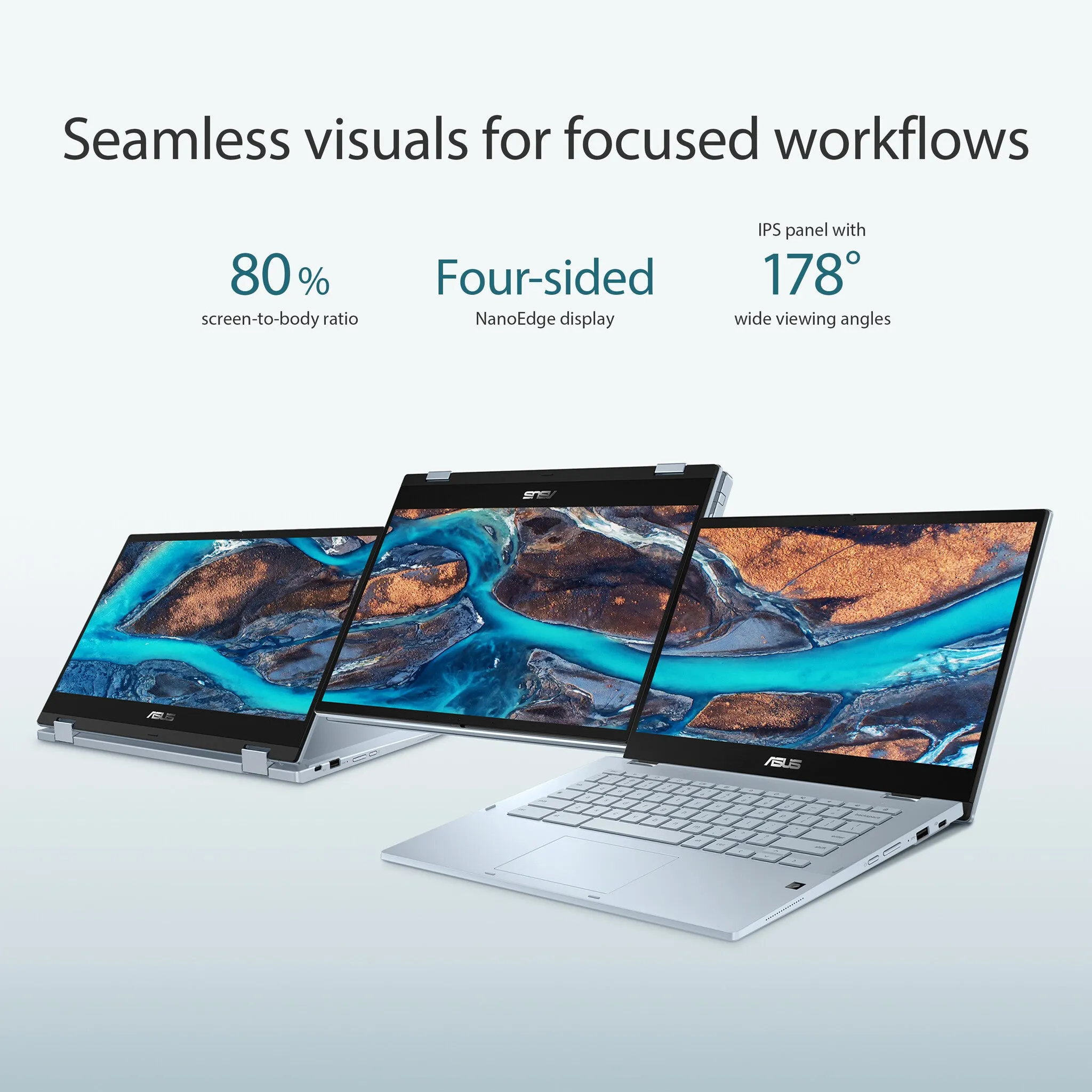 ASUS Chromebook Flip CX3 CB3400FMA-E10046 14" Chromebook - Intel Core i3-1110G4, 8GB RAM, 128GB SSD, Touchscreen, ChromeOS, Blue
