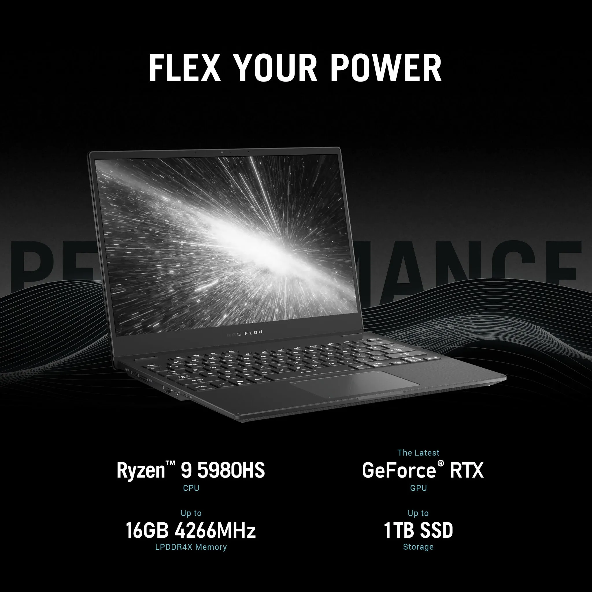 ASUS ROG Flow X13 GV301QE-K5121R 13.4" 2-in-1 Laptop - AMD Ryzen 9, RTX 3050Ti, , 16GB RAM, 1TB SSD, Touchscreen, Windows 10 Pro, Black