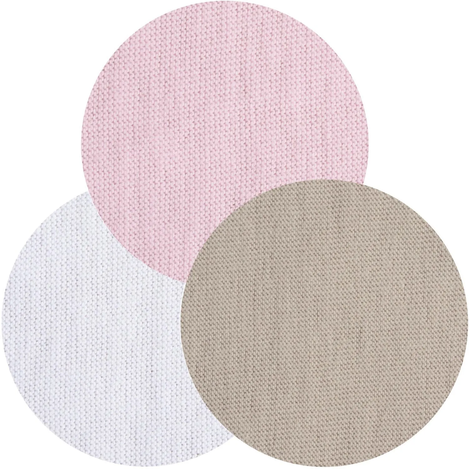 babybay® White/Beige/Rosé Nest Snake Jersey Braided 280 Cm