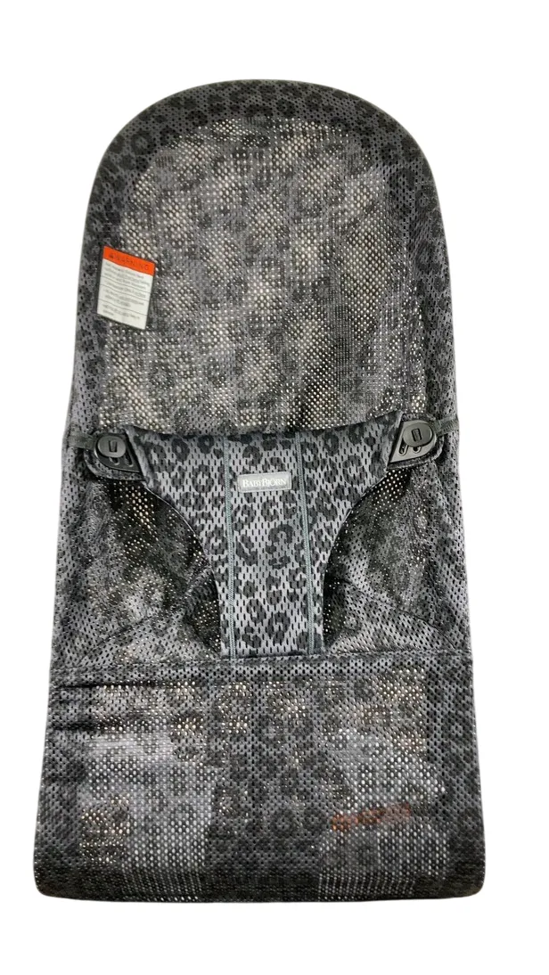 BabyBjorn Bouncer Bliss, Black Frame, Anthracite/Leopard Mesh