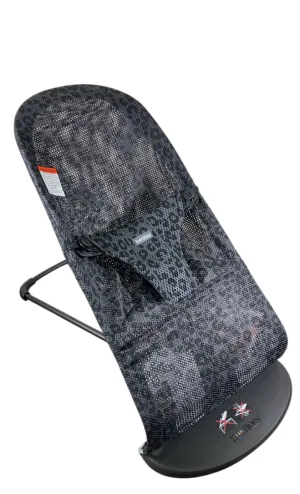 BabyBjorn Bouncer Bliss, Black Frame, Anthracite/Leopard Mesh