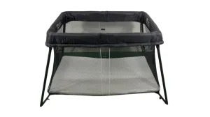 BabyBjorn Travel Crib Light Bundle with Fitted Sheet, Black