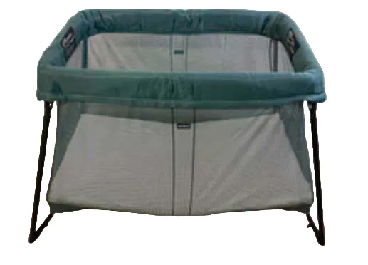 BabyBjorn Travel Crib Light Bundle with Fitted Sheet, Dark Green
