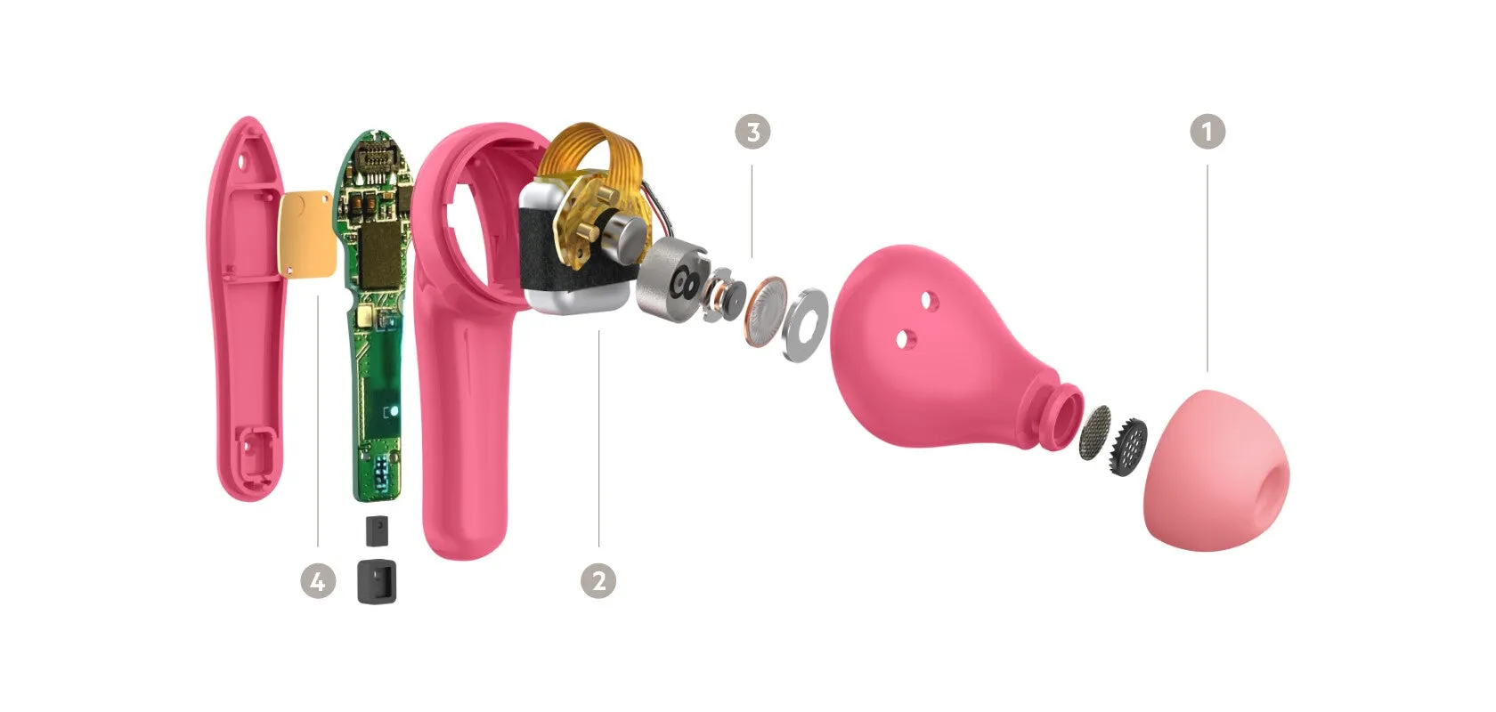 Belkin Soundform Nano Headphones Wireless In-ear Calls/Music Micro-USB Bluetooth Pink