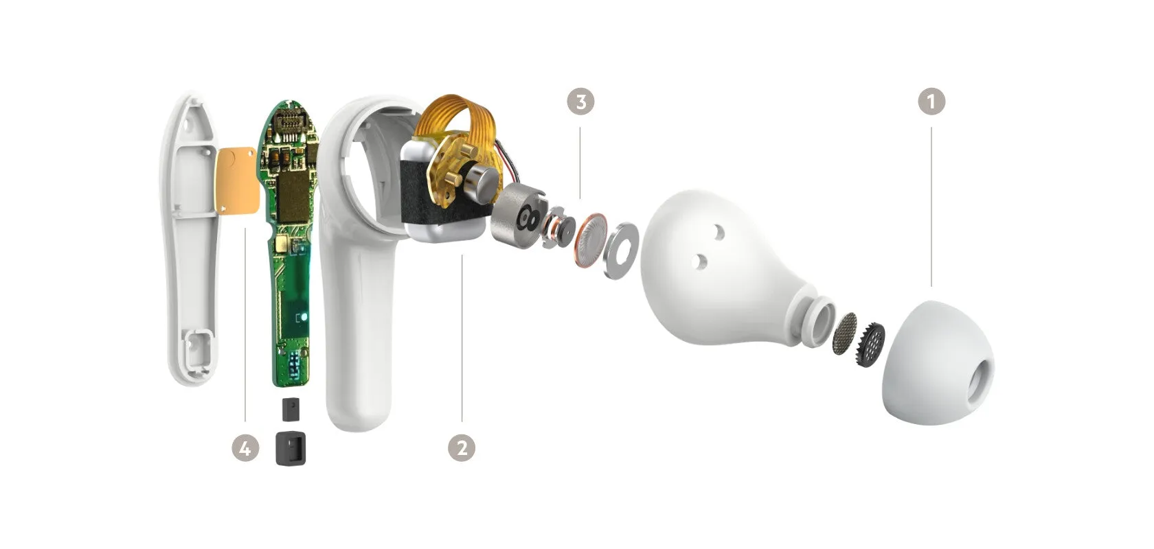 Belkin Soundform Nano Headphones Wireless In-ear Calls/Music Micro-USB Bluetooth White