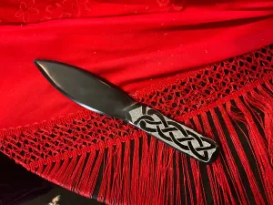 Black Soapstone Athame - Dagger - Altar Tool