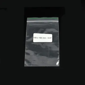 Bolsa Ziplock 100x165mm 0,07mm 1000 pzs