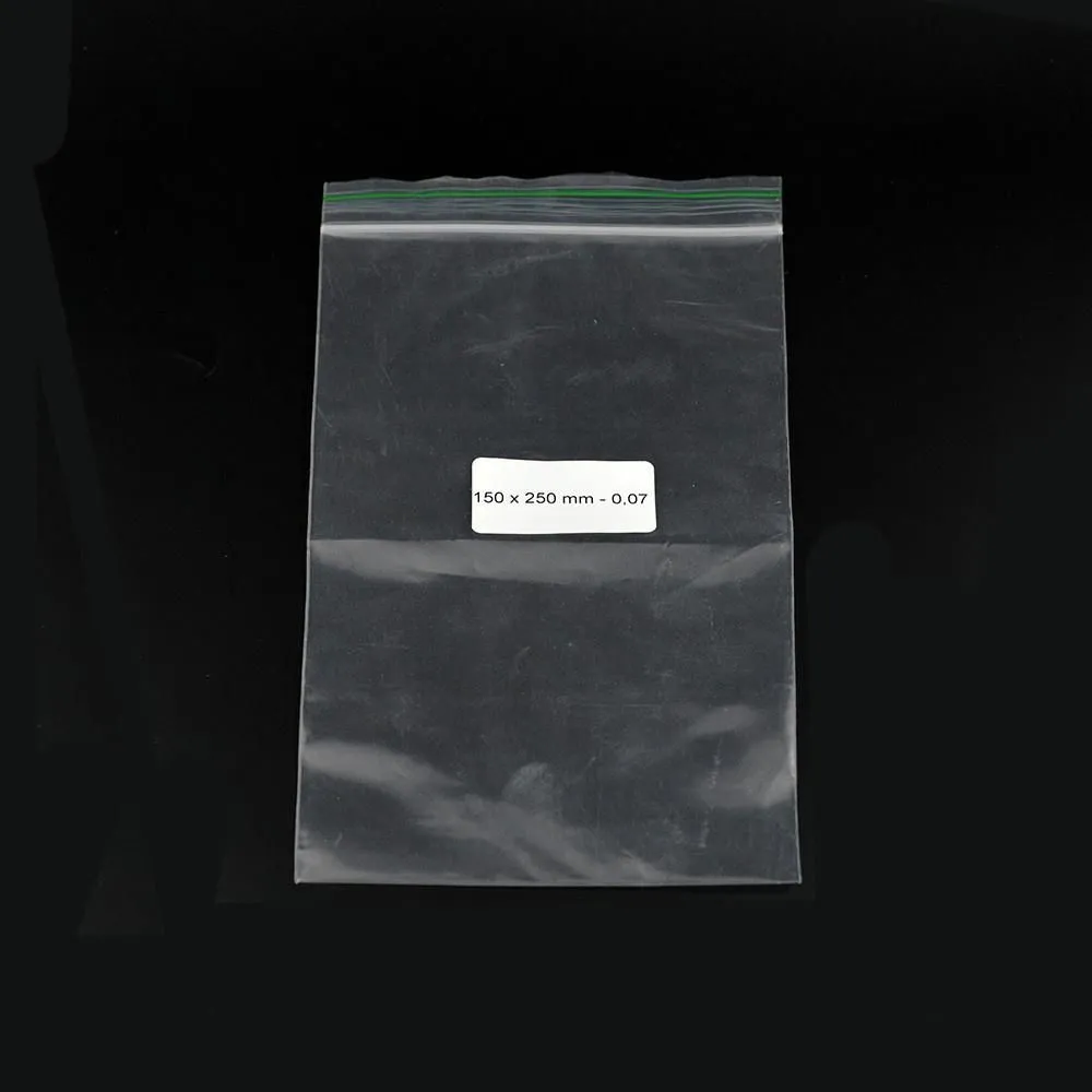 Bolsa Ziplock 150x250mm 0,07mm 1000 pzs