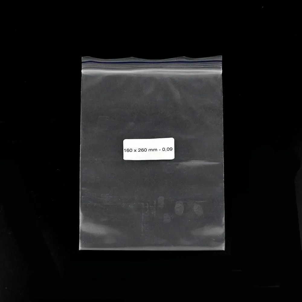 Bolsa Ziplock 160x260mm 0.09mm
