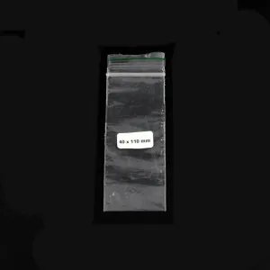 Bolsa Ziplock 40x110mm 0,06mm 1000 pzs