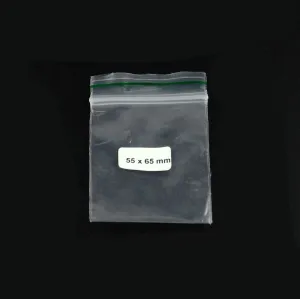 Bolsa Ziplock 55x65mm 0,06mm 1000 pzs