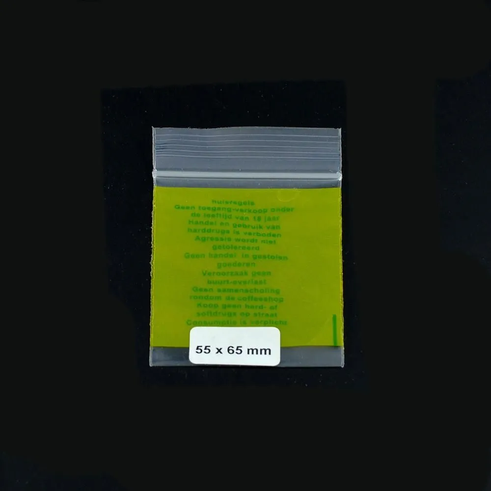Bolsa Ziplock 55x65mm Normas de la casa 0,07mm 1000 pcs