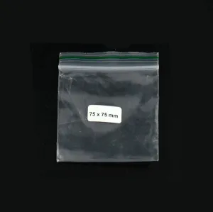 Bolsa Ziplock 75x75mm 0,06mm 1000 pzs