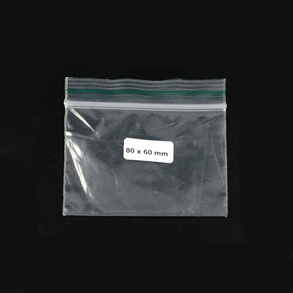 Bolsa Ziplock 80x60mm 0,09mm 1000 pzs