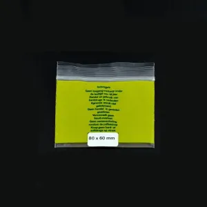 Bolsa Ziplock 80x60mm Huisregels 0,07mm 1000 pzs