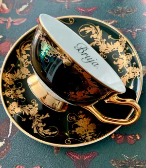 BRUJA - Fine China Curiosity Teacup & Saucer Set