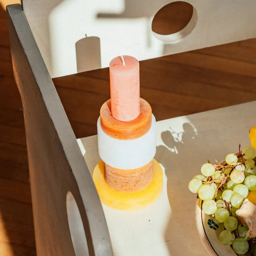 Candl Stack 03 - Yellow & Brown