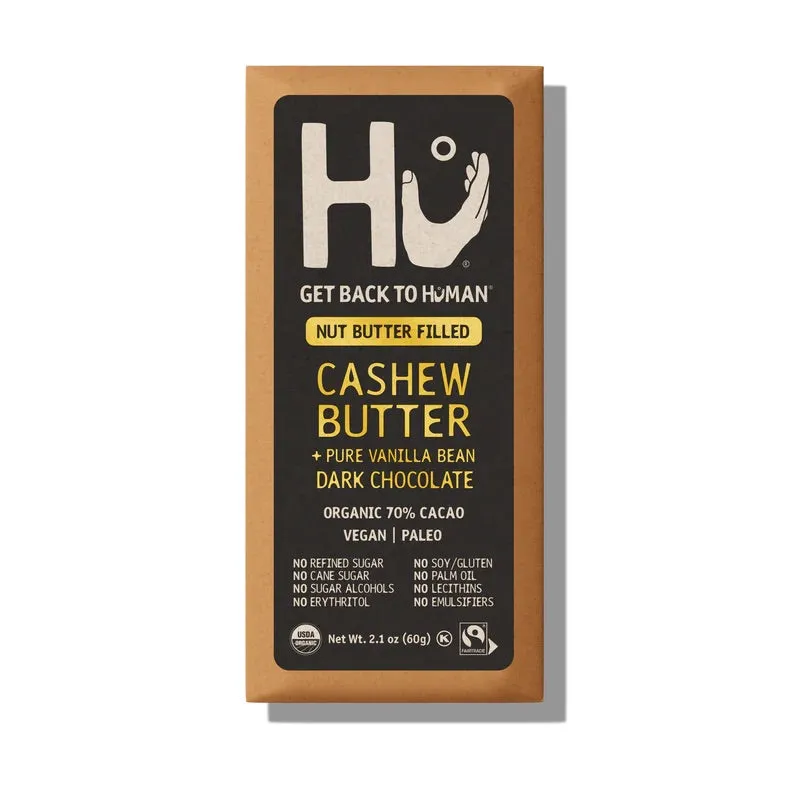 Cashew Butter & Pure Vanilla Organic 70% Chocolate Bar 60g