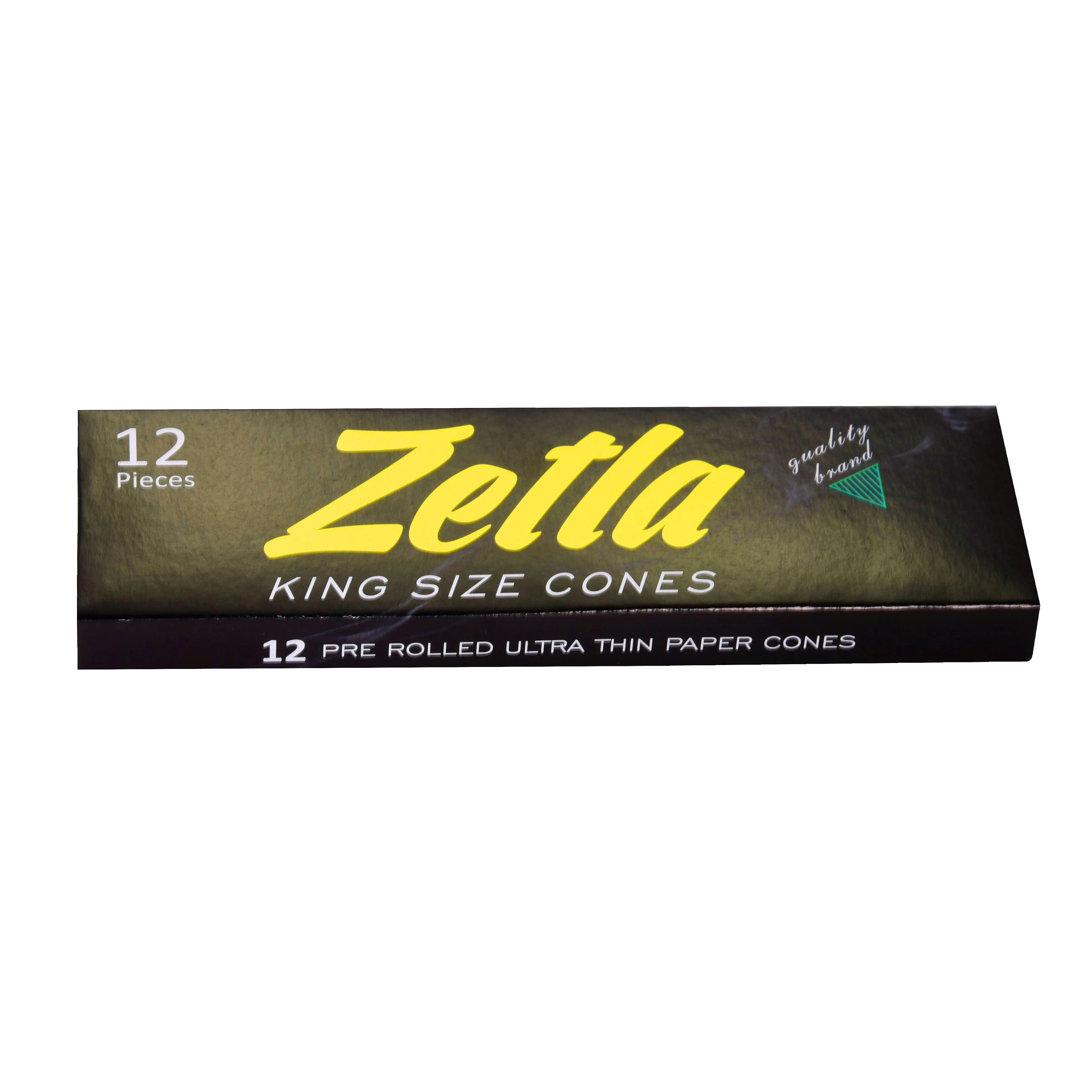 Conos Pre Enrollados Zetla 12/14 King Size De Luxe (12 Pcs / 14 boxes)
