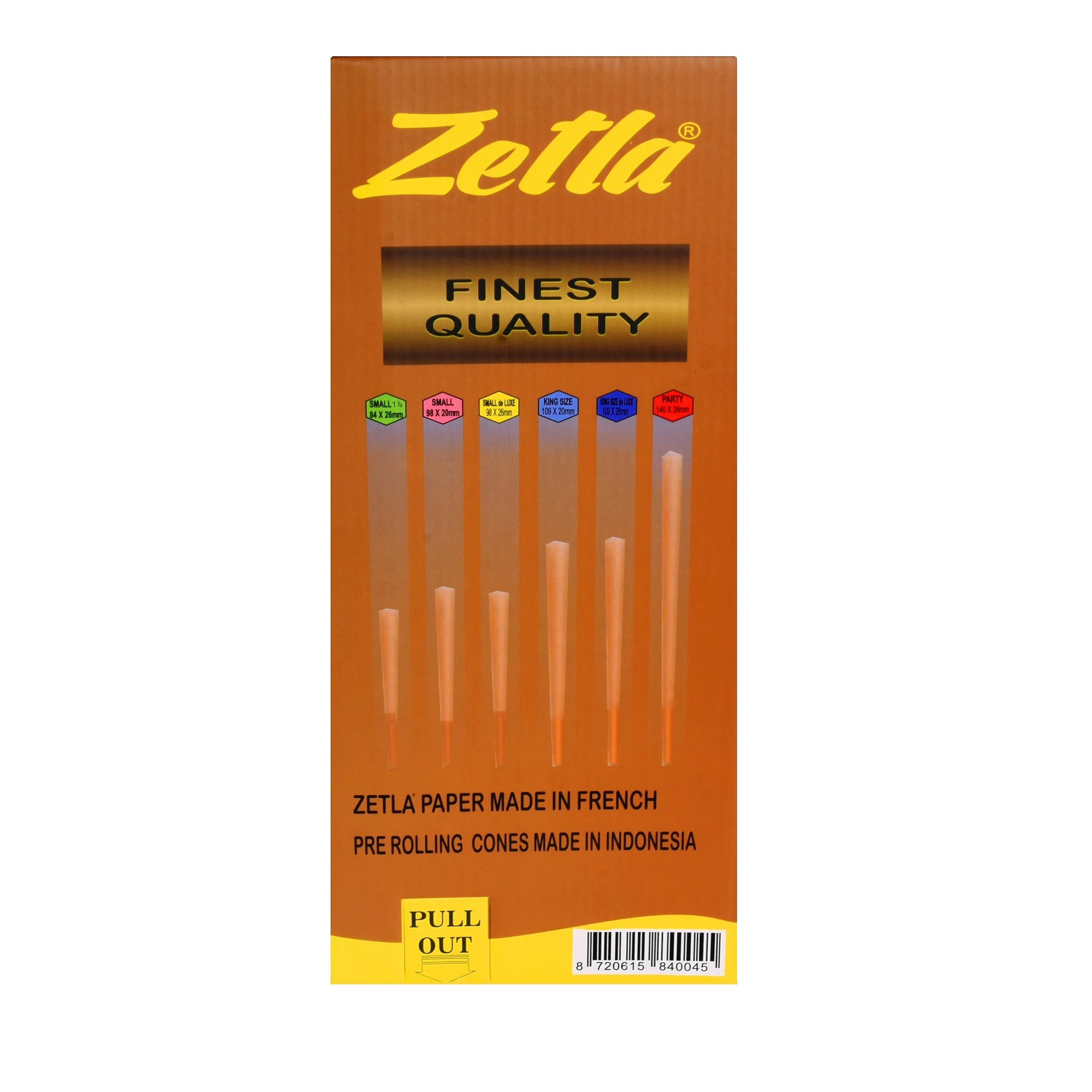 Conos Pre Enrollados Zetla Brown King Size (1000 Pcs)