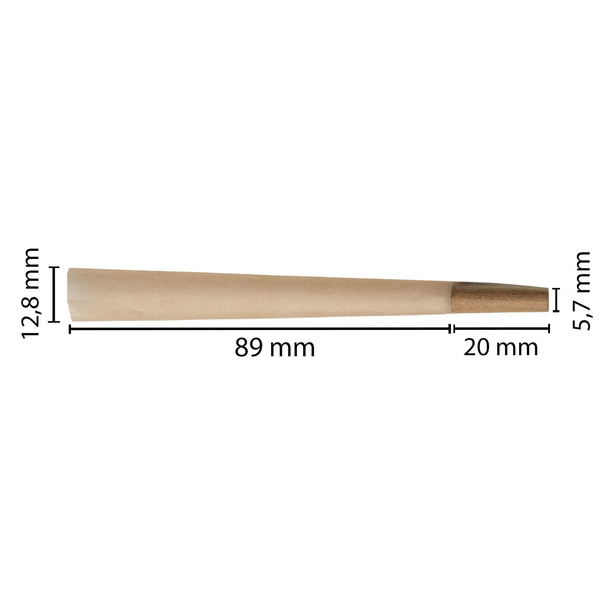 Conos Pre Enrollados Zetla Brown King Size (1000 Pcs)