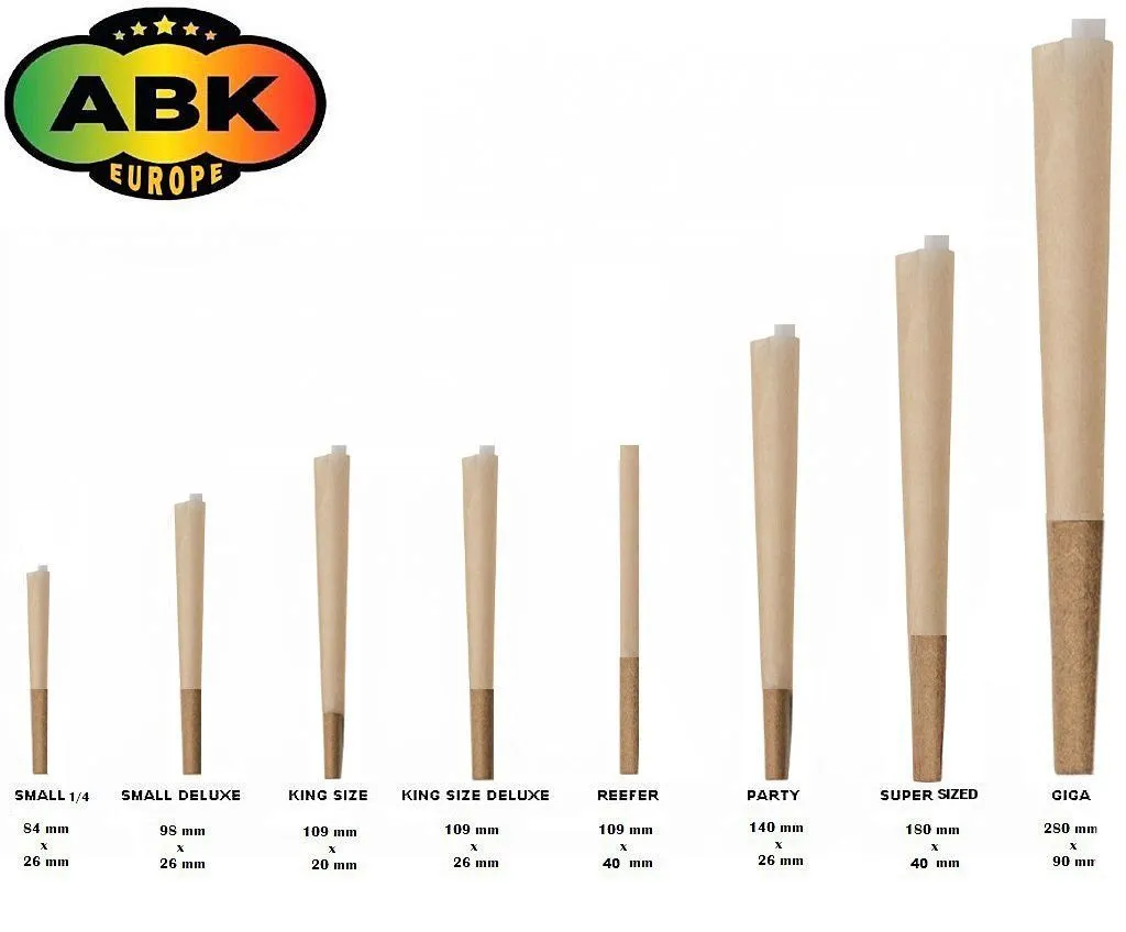Conos Pre Enrollados Zetla Brown King Size (1000 Pcs)