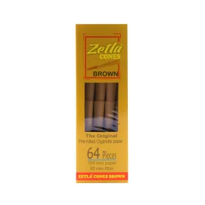 Conos Pre Enrollados Zetla Brown King Size De Luxe (64 Pcs)