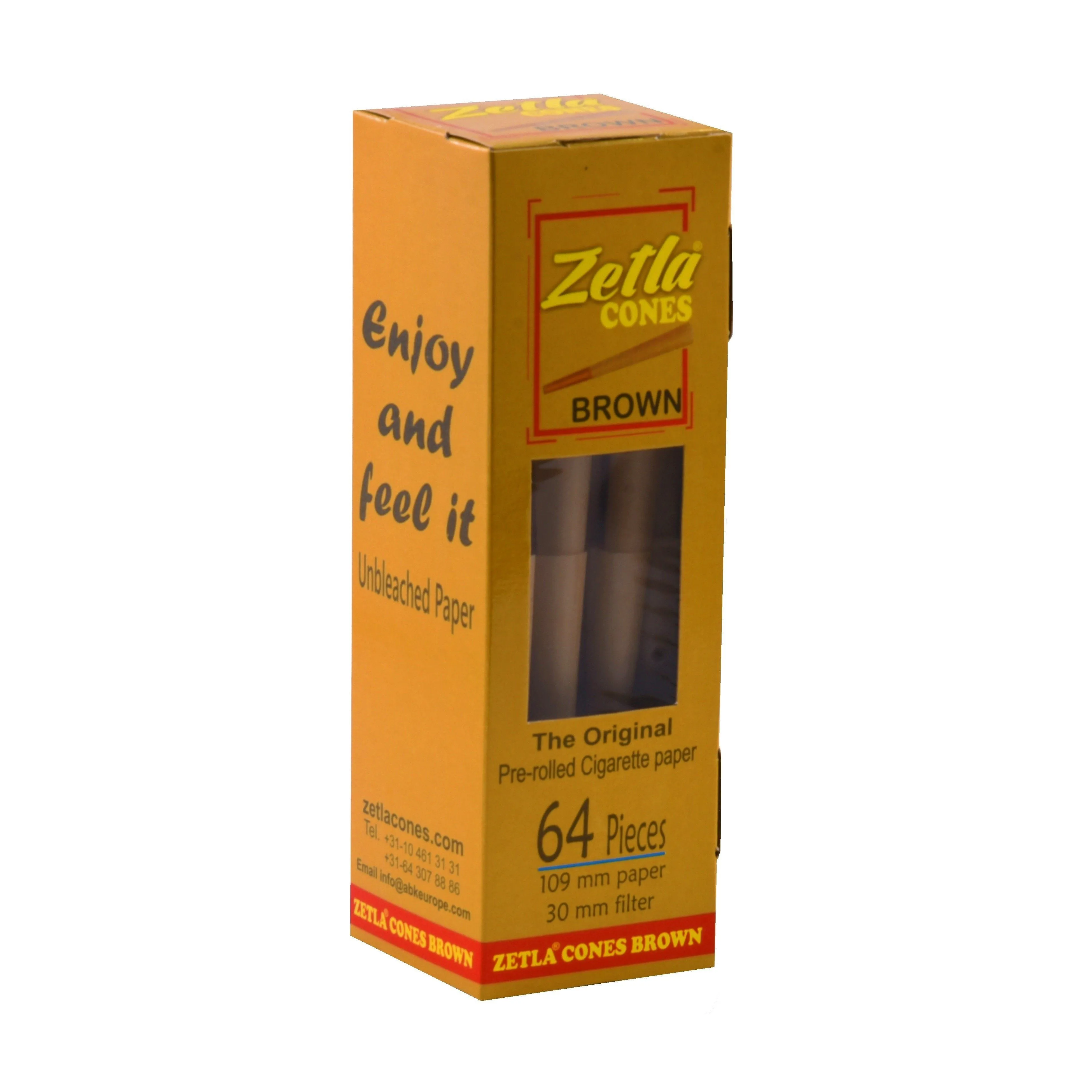 Conos Pre Enrollados Zetla Brown King Size De Luxe (64 Pcs)