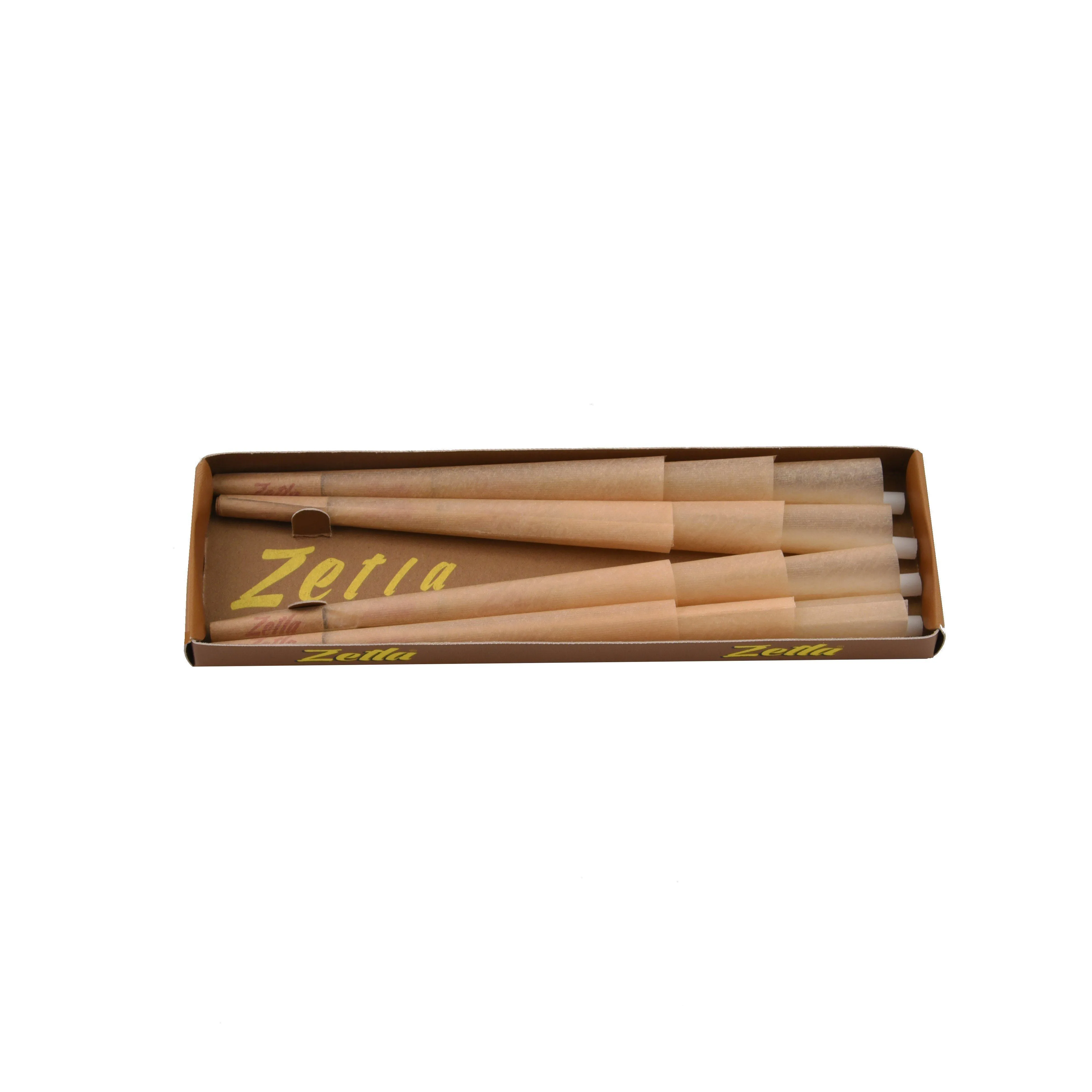 Conos Pre Enrollados Zetla Brown King Size Deluxe 12/14 (12Pcs / 14 boxes)