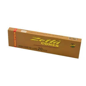 Conos Pre Enrollados Zetla Brown King Size Deluxe 20/14 (20 Pcs / 14 boxes)