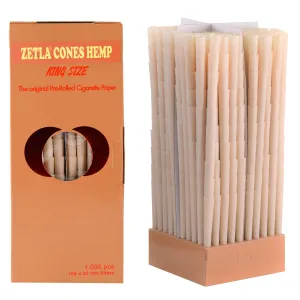 Conos pre enrollados Zetla Hemp King Size (1000 Pcs)