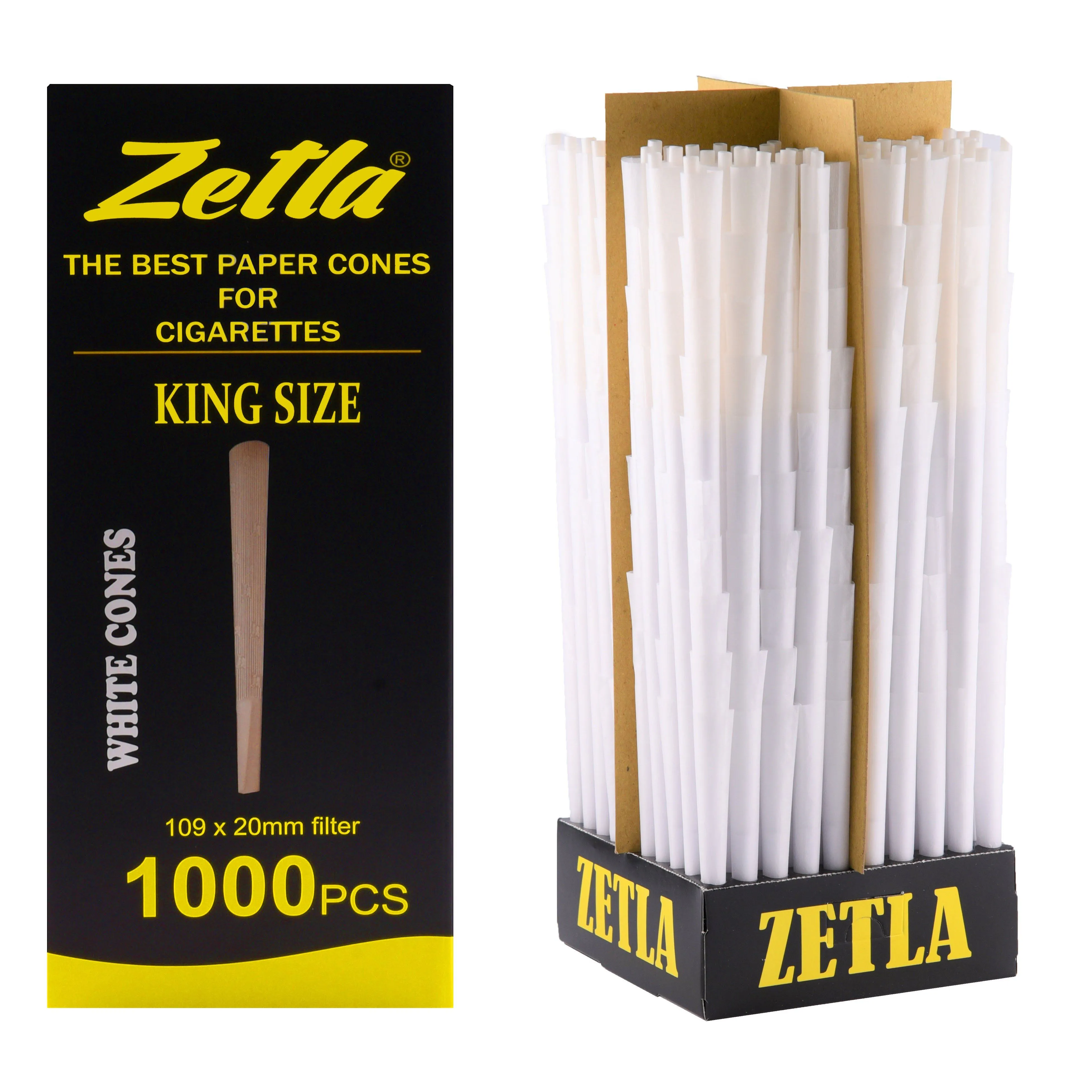 Conos Pre Enrollados Zetla King Size (1000 Pcs)