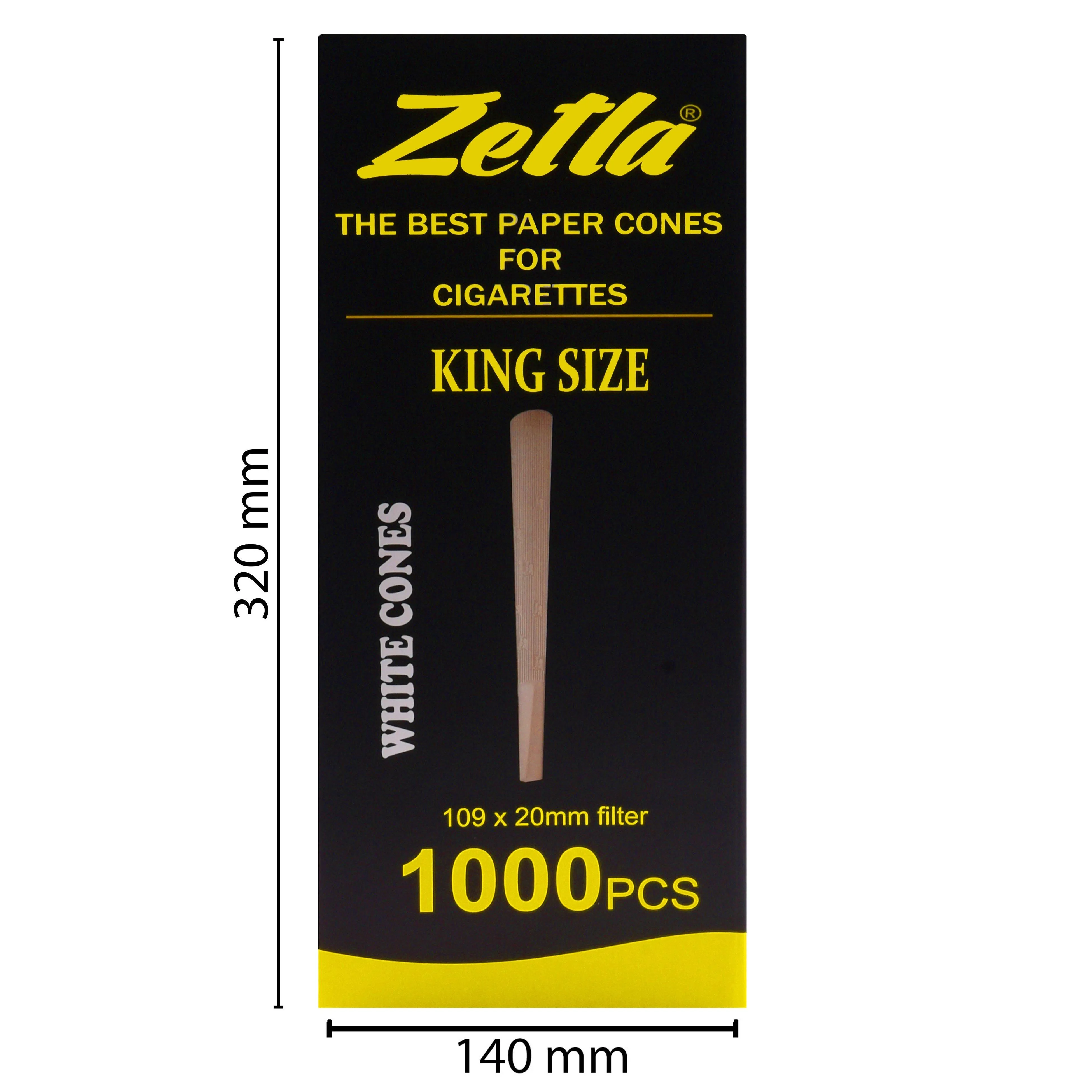Conos Pre Enrollados Zetla King Size (1000 Pcs)