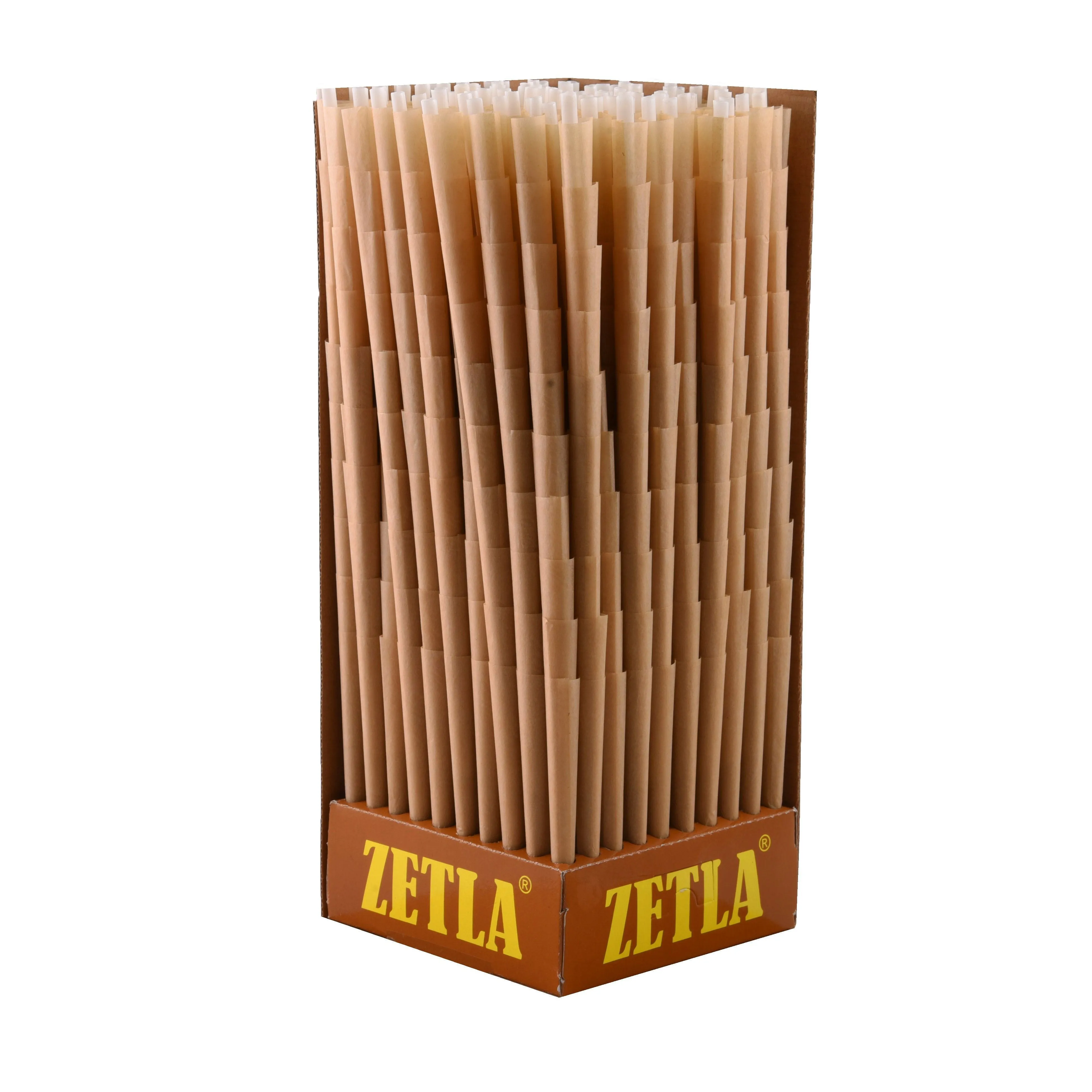 Conos Pre Enrollados Zetla King Size Brown (1000 Pcs)   Sistema de Llenado Knock Box   Tubo 48
