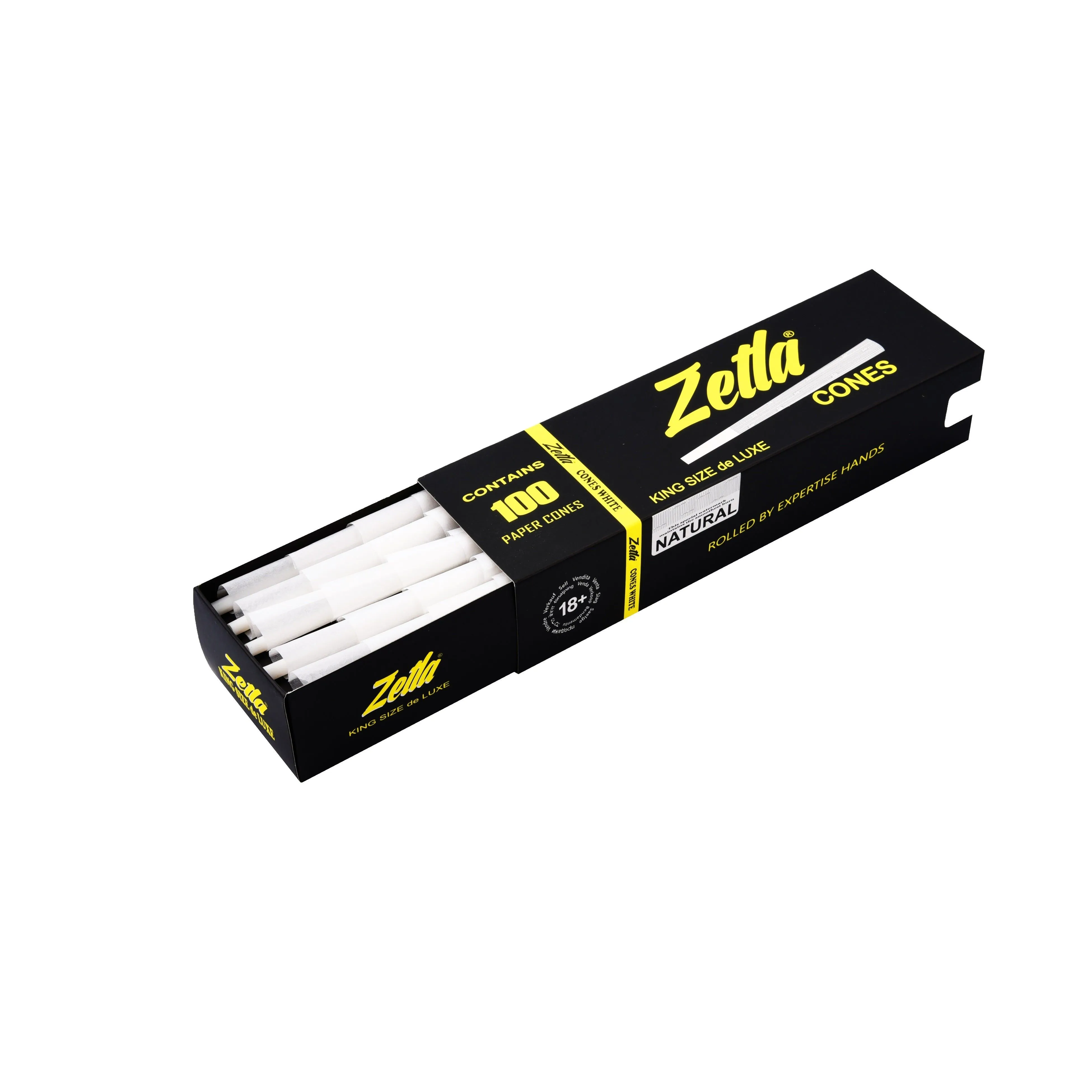 Conos Pre Enrollados Zetla King Size De Luxe 100 (100 Pcs)