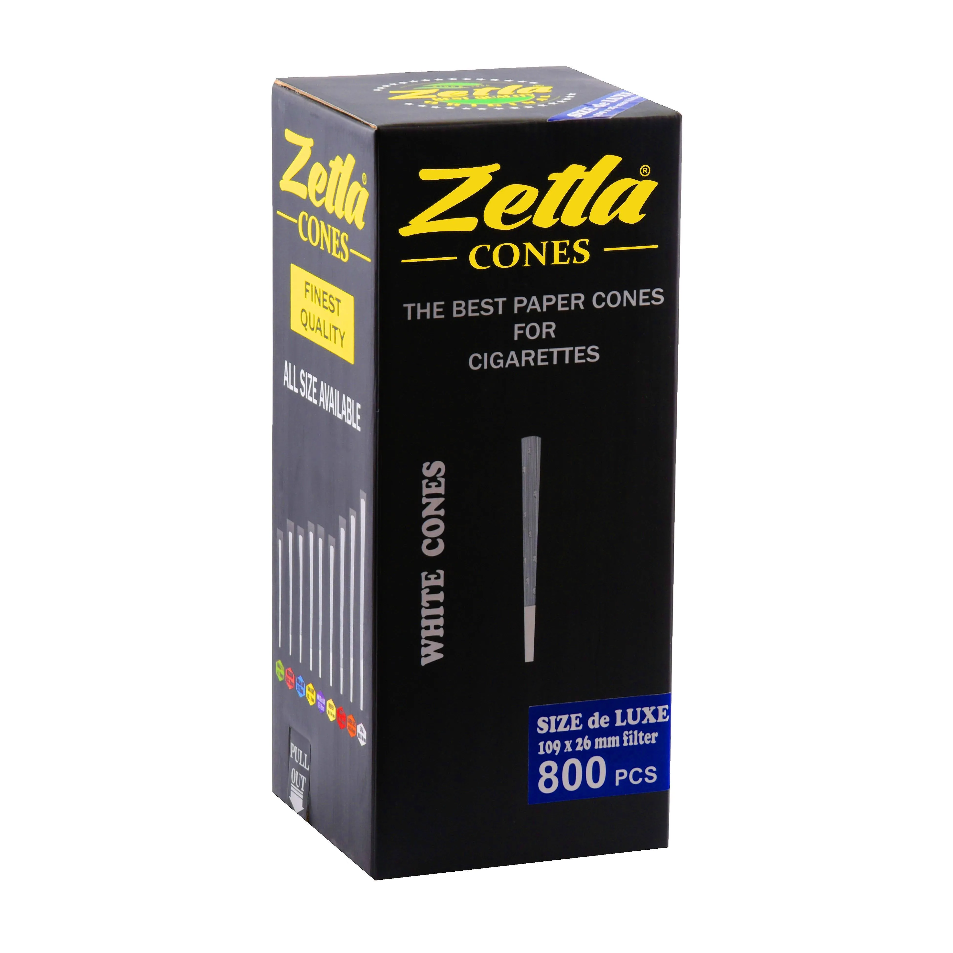 Conos Pre Enrollados Zetla King Size De Luxe (800 Pcs)