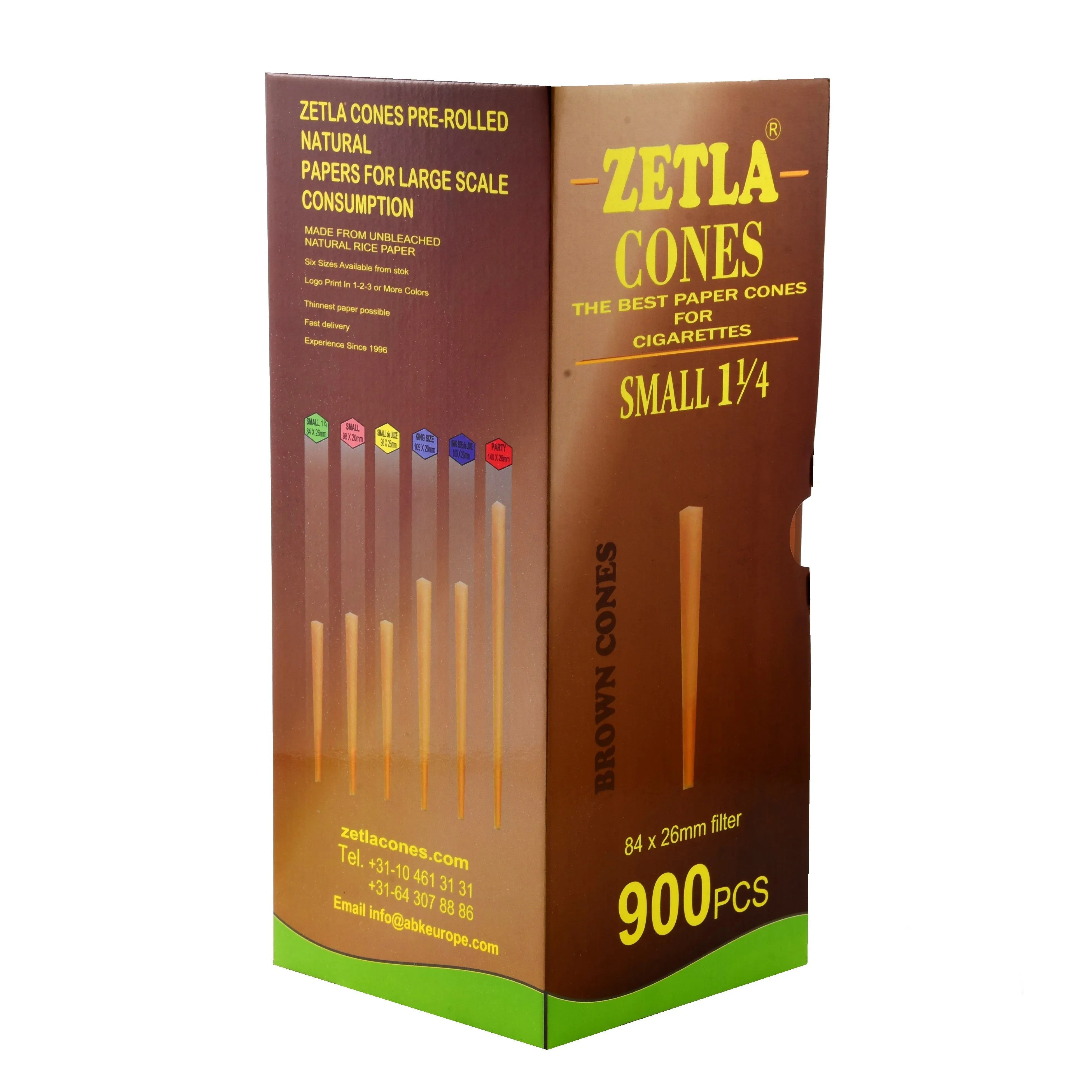 Conos Pre Enrollados Zetla Small 1/4 (900 Pcs)