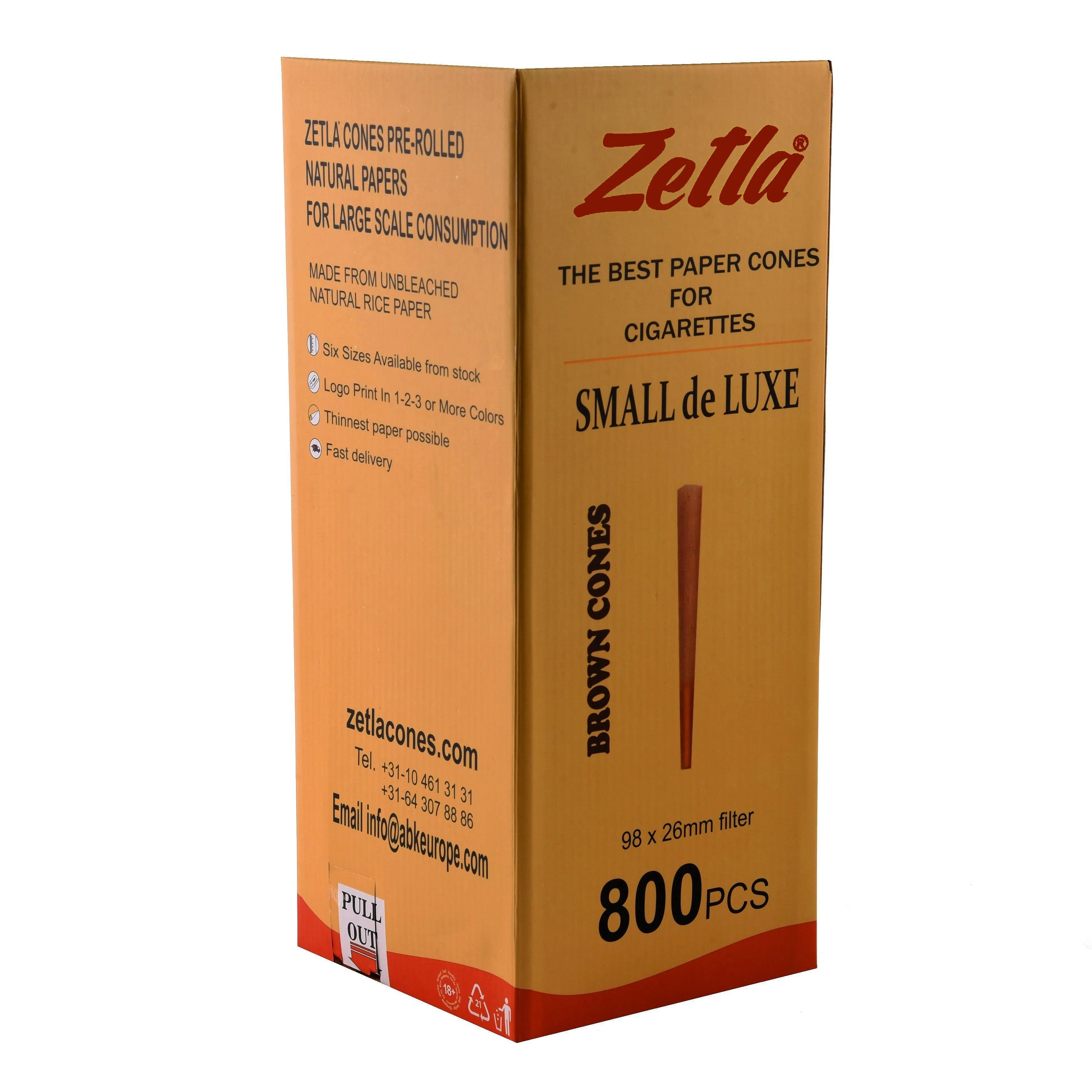 Conos Pre Enrollados Zetla Small De Luxe (800 Pcs)