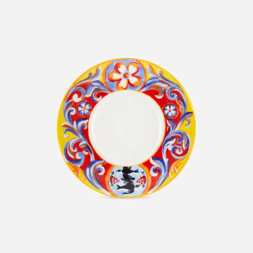 Dolce & Gabbana Casa | Carretto Yellow Fine Porcelain Espresso Cup and Saucer Set