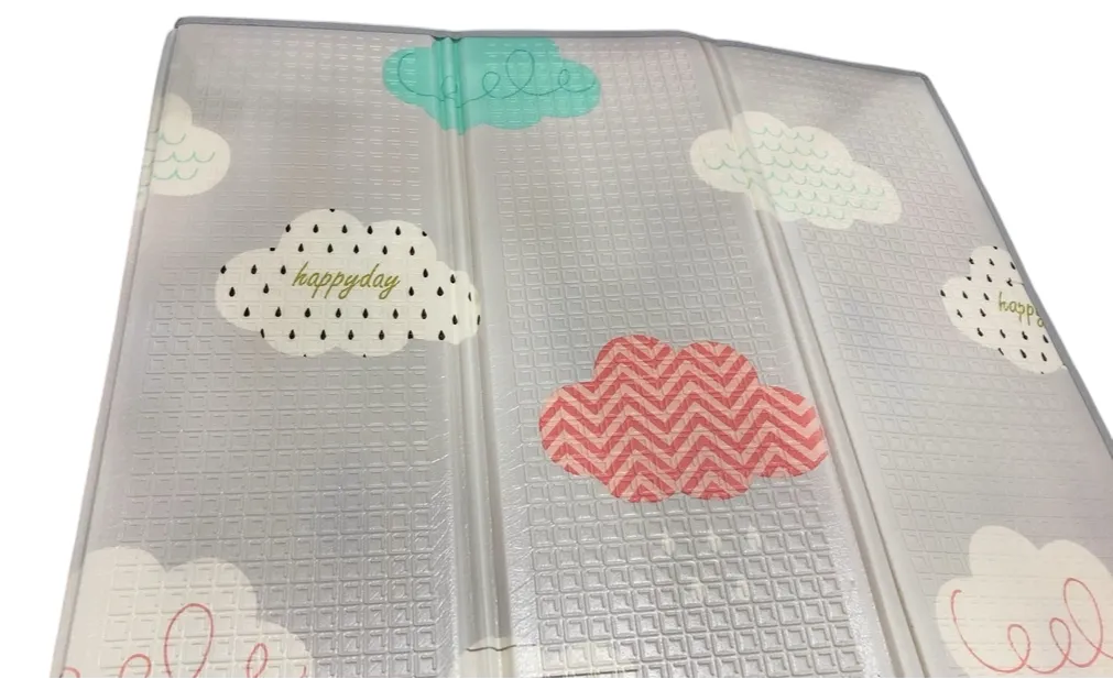 Dream On Me Play Time Reversible Baby Playmat, Multi Cloud   Jungle Bear