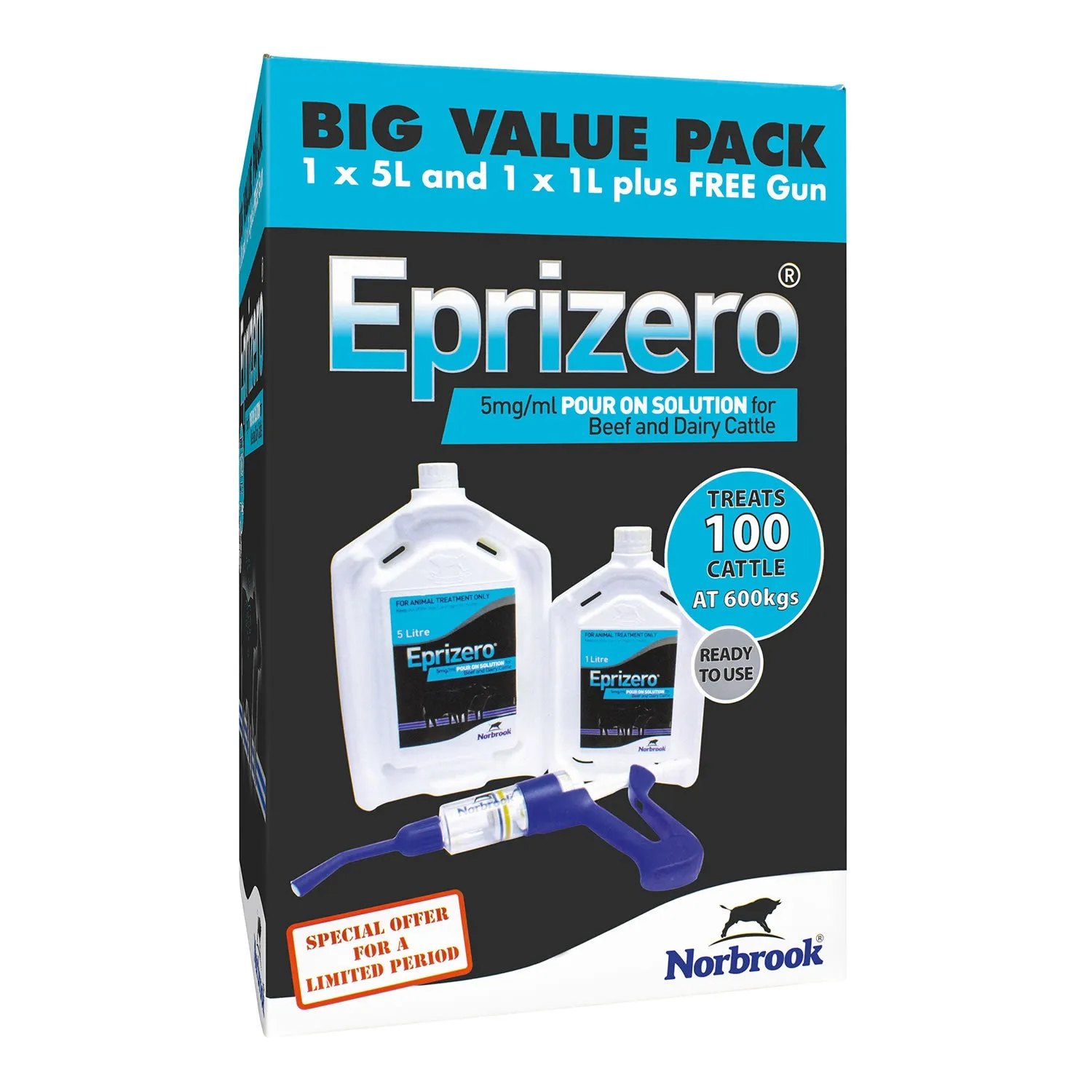 Eprizero 5 mg/ml Pour-On Solution for Cattle