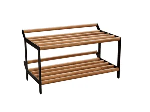 Essem Design Tambourine Shoe Rack Oak 60 Cm, Black