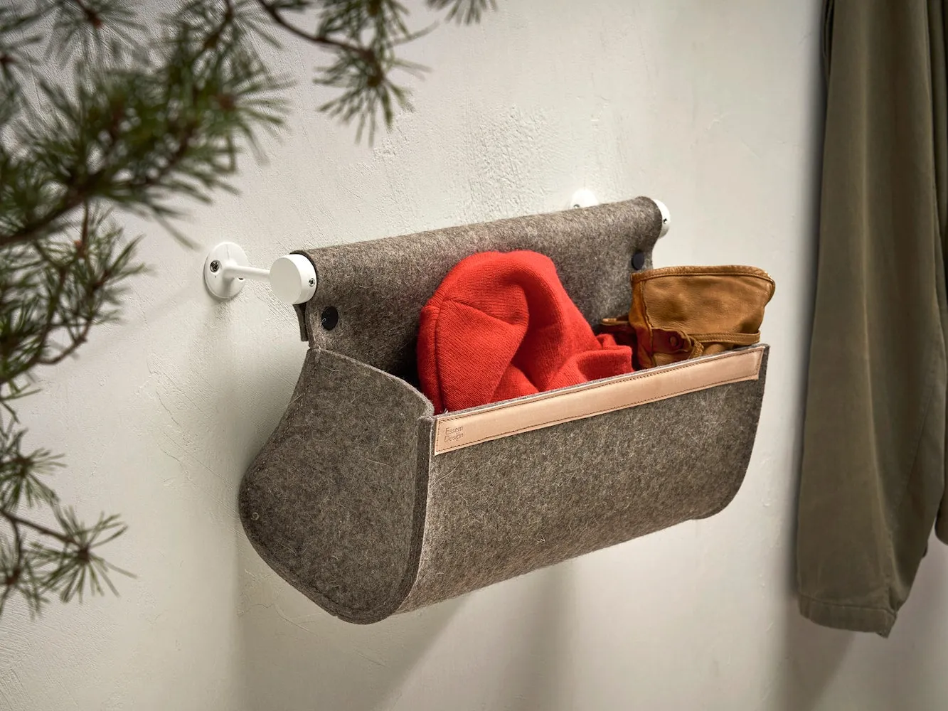 Essem Design Ulrika Storage Compartment, Natural Wool/Aluminium