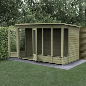 Forest Garden Beckwood Apex Summerhouse 10x6 - Double Door - 5 Windows